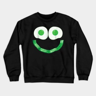 green eggs ham smile face brunch breakfast costume Crewneck Sweatshirt